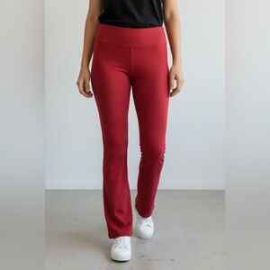 Skin Worldwide Body Skinny Pant, Flare Leggings, Quiet Luxury, Deep Red, XXL